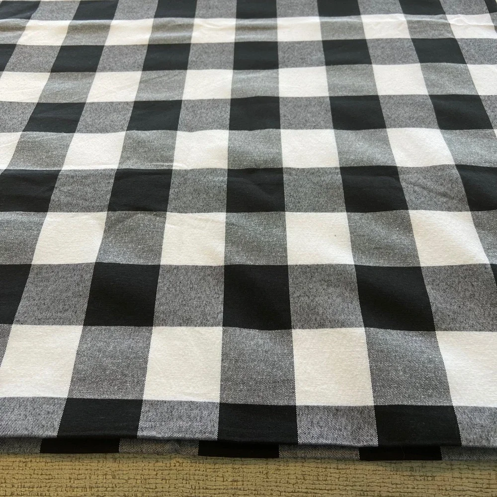 Black and White Buffalo Plaid Tablecloth Checkered Farmhouse‎ Decor 58 x 84